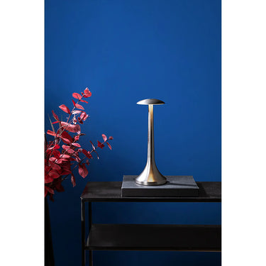 Tischleuchte - Dimmbares Licht, Silberne Optik, Ladestation - Illuma | Fink Living