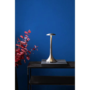 Tischleuchte - Dimmbares Licht, Silberne Optik, Ladestation - Illuma | Fink Living