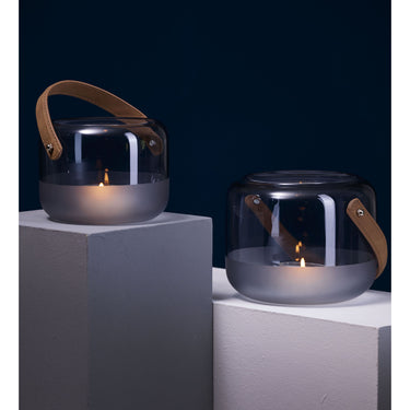Windlicht Mundgeblasenes Glas Ledergriff Frostboden – Marlon | Philippi