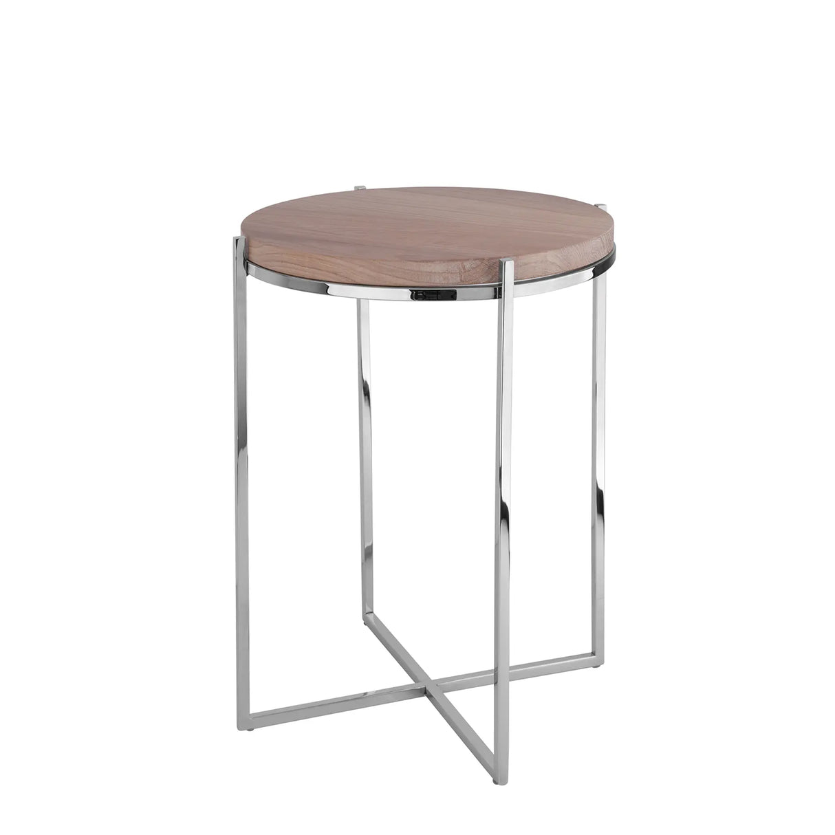 Beistelltisch – Eiche, Edelstahl, Modern - Brixton | Fink Living