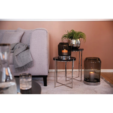 Beistelltisch – Eiche, Edelstahl, Modern - Brixton | Fink Living