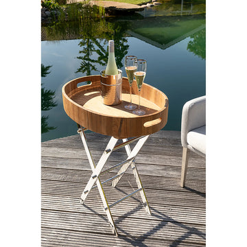 Tisch – Helles Teak, Klappgestell, Außenbereich - Rodeo | Fink Living