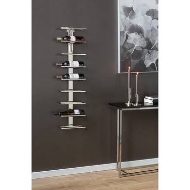 Weinregal – Hängendes Design, Rechteckige Form, Edelstahlmaterial, Nickel - Vinolo | Fink Living