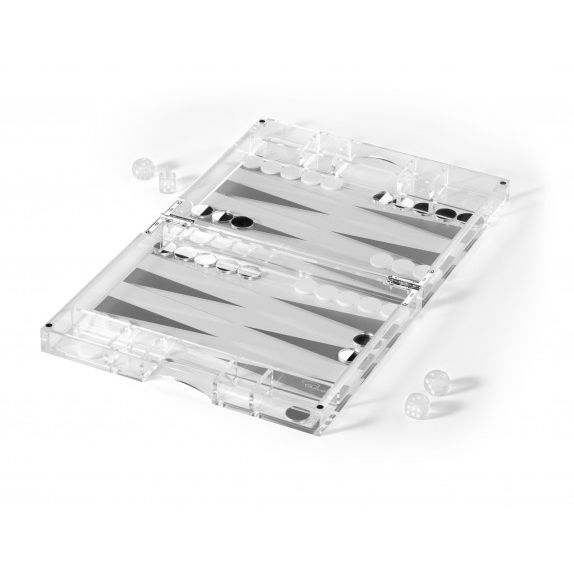 Backgammon Game Transparent Acrylic, Foldable Design & Travel-Friendly Box – Yap | Philippi