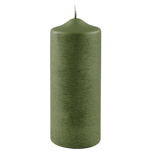 Stumpenkerze – Metallic-Optik, Gebürstetes Finish, Elegant - Candle | Fink Living