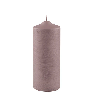 Stumpenkerze – Metallic-Optik, Gebürstetes Finish, Elegant - Candle | Fink Living