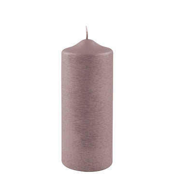 Stumpenkerze – Metallic-Optik, Gebürstetes Finish, Elegant - Candle | Fink Living