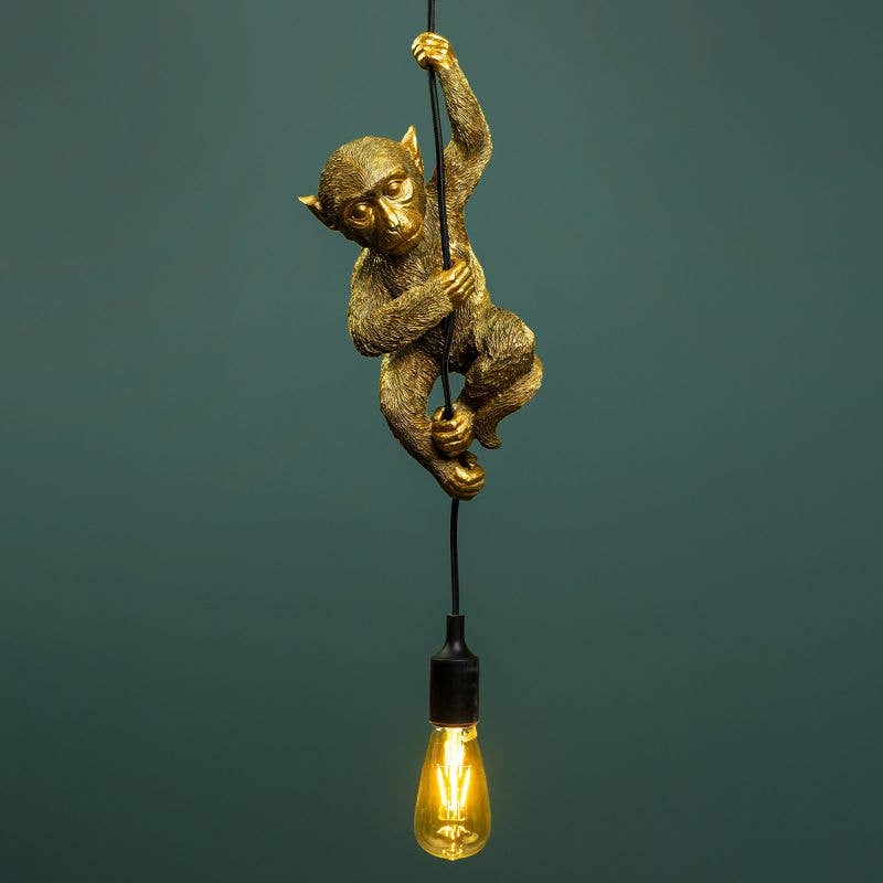 Ceiling Light – Sculptural Design, Playful Animal Motif, Polyresin Construction, Antique Gold Finish – Chip | WERNS