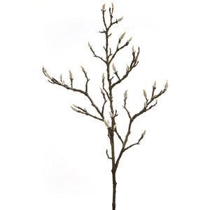 Künstliche Blume – Dunkler Ton, Feine Knospen, Naturnahe Form - Magnolienknospenzweig | Fink Living