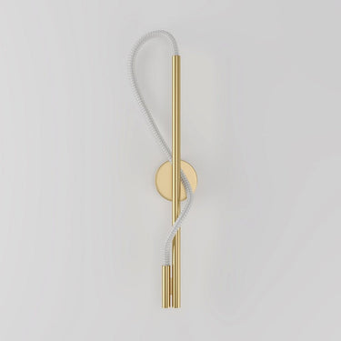 Wandleuchte mit goldfarbenem Aluminiumkörper, Silikon - Seil - Diffusor und warmweißem LED - Licht – Tau | Maytoni - Esszett Luxury | Stilvolles Wohnen mit Charakter