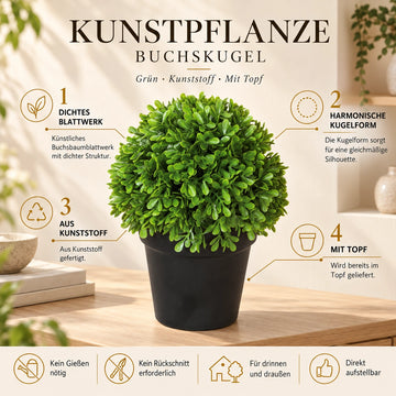Buchskugel – Kunststoff, Getopft, Wetterfest | Fink Living