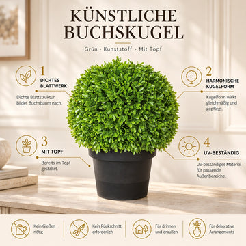 Buchskugel – Kunststoff, Getopft, Wetterfest | Fink Living
