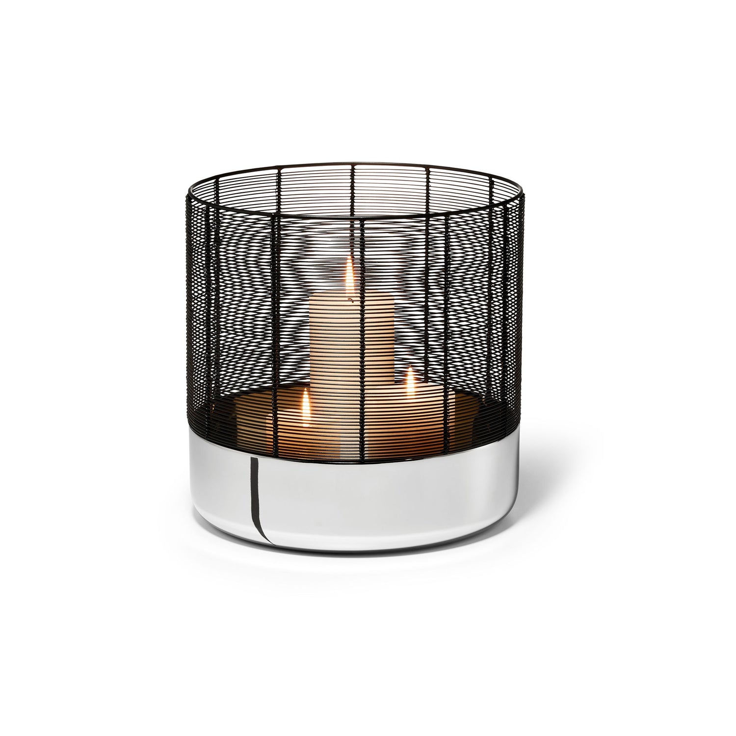 Windlicht – Nickelbasis Metalldraht-Schirm Kerzendesign – Luna | Philippi
