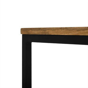Bench Table - Mango Wood, Metal Frame, Industrial Design, Versatile - Rya | Benoa