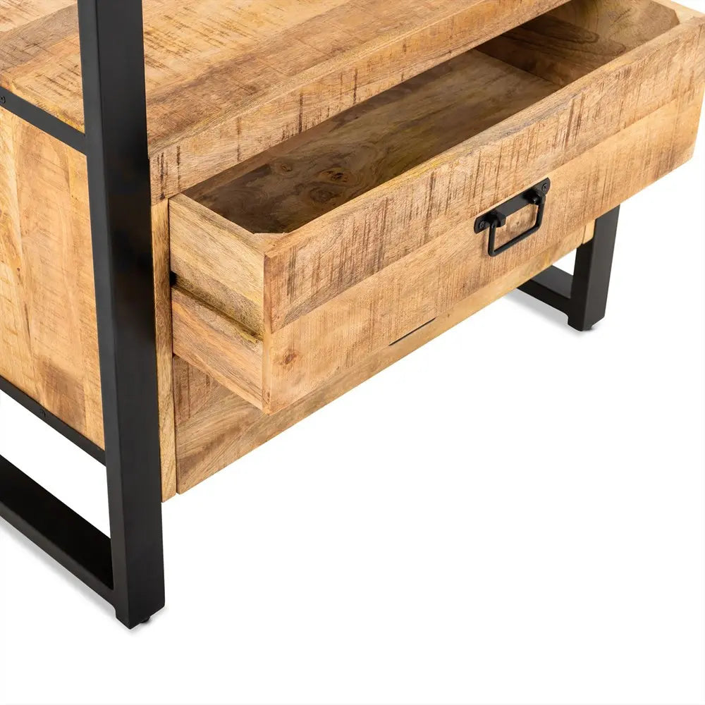 Chest of drawers – mango wood, metal frame, two drawers – Britt | Benoa