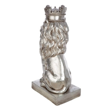 Skulptur – Silberne Optik, Antike Oberfläche, Löwenform - Löwe | Gilde