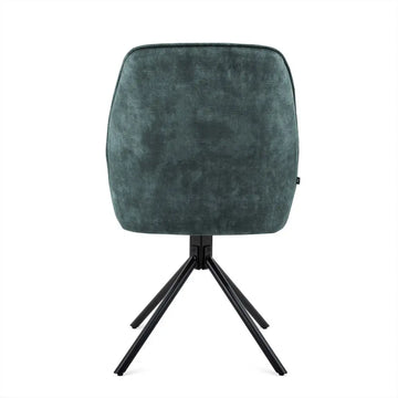 Dining Chair – Swivel Seat, Auto-Return Function, Fabric Upholstery, Metal Frame – Noah | Benoa