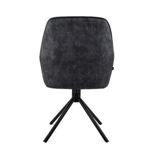 Dining Chair – Swivel Seat, Auto-Return Function, Fabric Upholstery, Metal Frame – Noah | Benoa