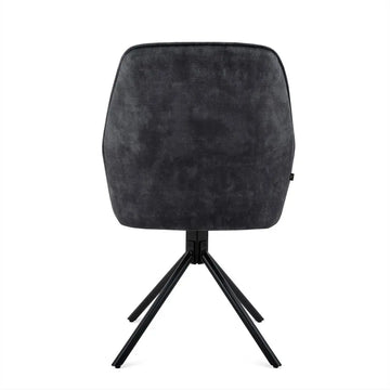 Dining Chair – Swivel Seat, Auto-Return Function, Fabric Upholstery, Metal Frame – Noah | Benoa