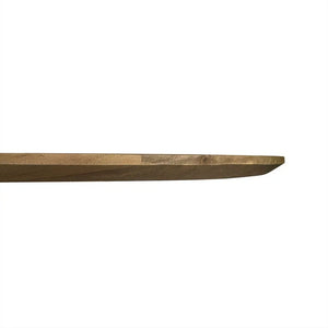 Esstisch – Natürliches Mangoholz, Schwarzes Stahlgestell, Ovale Tischplatte, 160 cm - Runa | Benoa