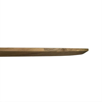 Esstisch – Natürliches Mangoholz, Schwarzes Stahlgestell, Ovale Tischplatte, 160 cm - Runa | Benoa