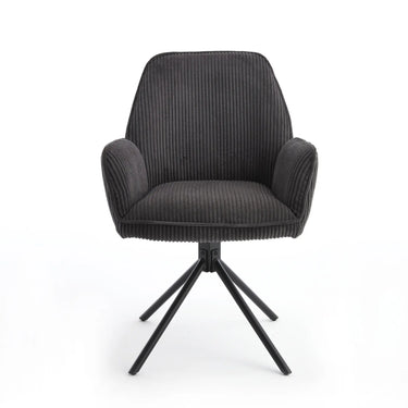Dining Chair – Swivel Seat, Auto-Return Function, Fabric Upholstery, Metal Frame – Noah | Benoa