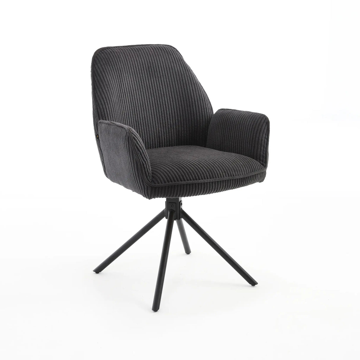 Dining Chair – Swivel Seat, Auto-Return Function, Fabric Upholstery, Metal Frame – Noah | Benoa