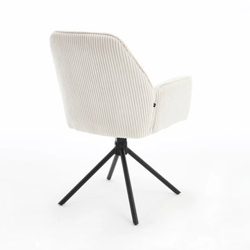 Dining Chair – Swivel Seat, Auto-Return Function, Fabric Upholstery, Metal Frame – Noah | Benoa
