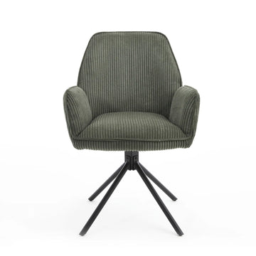 Dining Chair – Swivel Seat, Auto-Return Function, Fabric Upholstery, Metal Frame – Noah | Benoa
