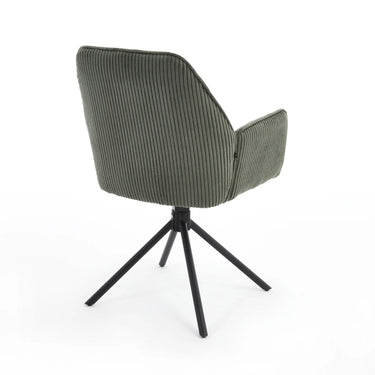 Dining Chair – Swivel Seat, Auto-Return Function, Fabric Upholstery, Metal Frame – Noah | Benoa