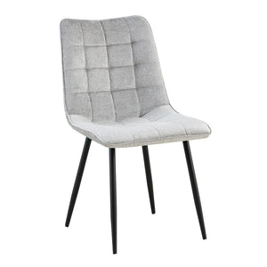Esszimmerstuhl – Stoffbezug, Weicher Sitzkomfort, Metallbeine, Modernes Design – Lucille | Benoa