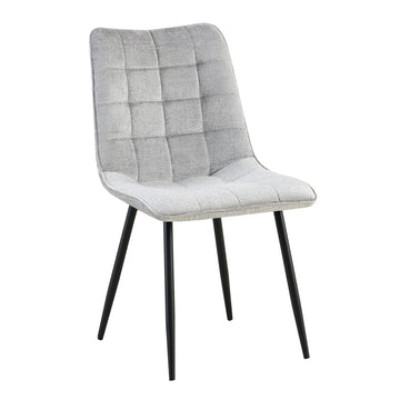 Dining Chair - Fabric Upholstery, Soft Seating Comfort, Metal Legs, Modern Design - Lucille | Benoa