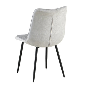 Esszimmerstuhl – Stoffbezug, Weicher Sitzkomfort, Metallbeine, Modernes Design – Lucille | Benoa