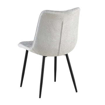 Dining Chair - Fabric Upholstery, Soft Seating Comfort, Metal Legs, Modern Design - Lucille | Benoa