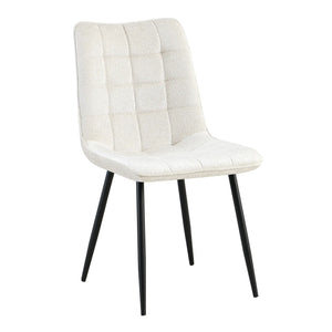 Esszimmerstuhl – Stoffbezug, Weicher Sitzkomfort, Metallbeine, Modernes Design – Lucille | Benoa