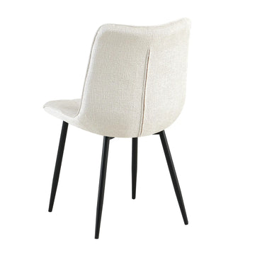 Dining Chair - Fabric Upholstery, Soft Seating Comfort, Metal Legs, Modern Design - Lucille | Benoa