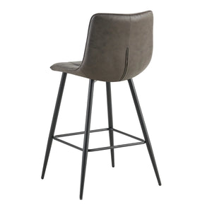 Barstuhl – Gepolsterter Sitz, Gesteppte Details, Ergonomische Form, Metallbeine – Lucille | Benoa