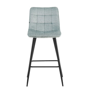 Barstuhl – Gepolsterter Sitz, Gesteppte Details, Ergonomische Form, Metallbeine – Lucille | Benoa