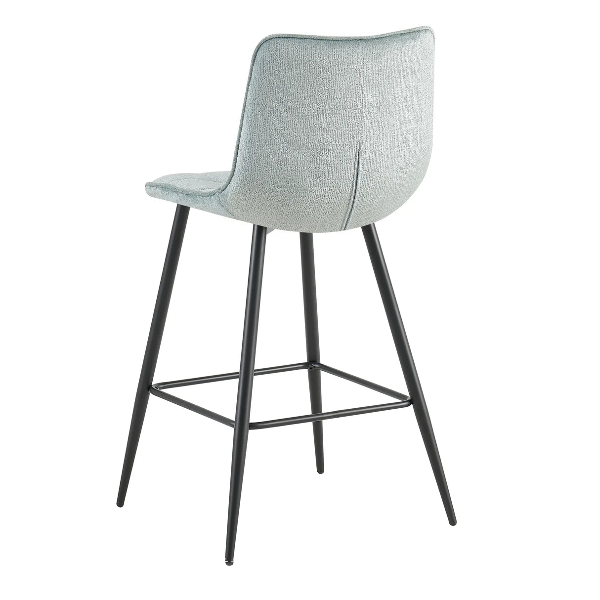 Barstuhl – Gepolsterter Sitz, Gesteppte Details, Ergonomische Form, Metallbeine – Lucille | Benoa