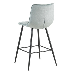 Barstuhl – Gepolsterter Sitz, Gesteppte Details, Ergonomische Form, Metallbeine – Lucille | Benoa