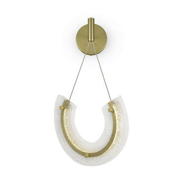Wandleuchte mit Gold - Finish und strukturiertem Glasdiffusor – Maya | Maytoni - Esszett Luxury | Stilvolles Wohnen mit Charakter