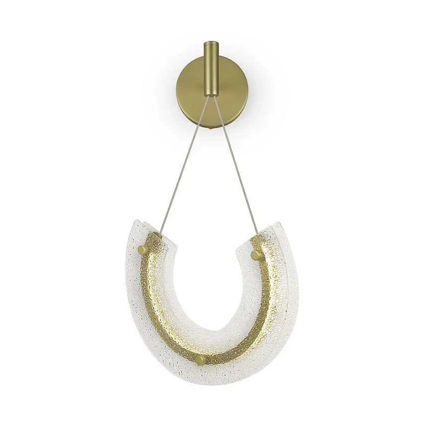Wall light with gold finish and textured glass diffuser – Maya | Maytoni