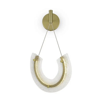 Wall light with gold finish and textured glass diffuser – Maya | Maytoni