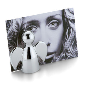 Foto- & Kartenhalter Polierter Nickel, Engels-Skulptur Design & Vielseitig nutzbar – Angelo | Philippi
