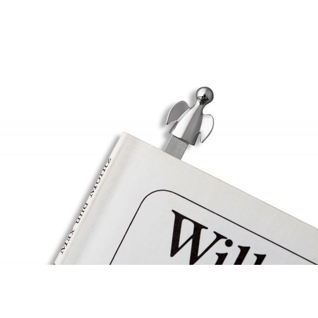 Lesezeichen Hochglanz-Nickel Schutzengel-Figur Edelstahl-Finish – Angelo | Philippi