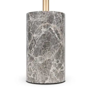 Table Lamp with Grey Marble Base, Gold Metal Arm & White Glass Diffuser – Kyoto | Maytoni