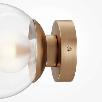 Wall Light Brushed Gold, Metal Mesh, Round Design – Basic form | Maytoni