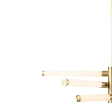 Pendelleuchte Goldfarbener Aluminiumrahmen Matte Weiße Acrylzylinder LED 28 W 3000 K – Axis | Maytoni - Esszett Luxury | Stilvolles Wohnen mit Charakter