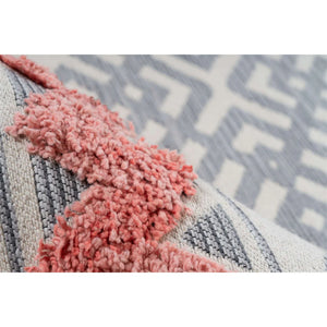 Carpet Flatweave Ethno Cotton Grey Apricot – Ethnie 225 | Kayoom
