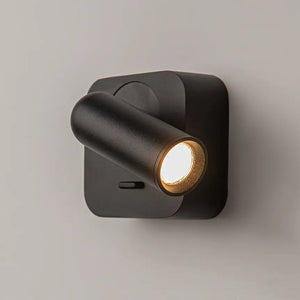 Wandleuchte – Schwarzes Metall und Aluminium, 3 W Leistung, Rechteckige Basis, 8,5 cm Höhe - Mirax | Maytoni